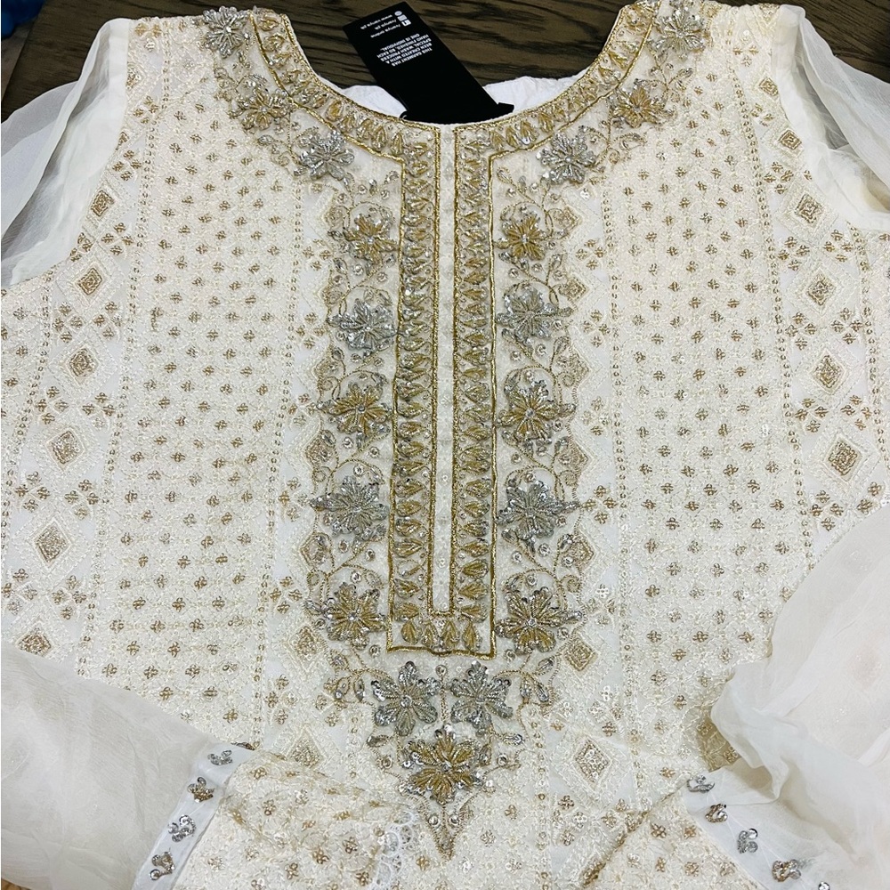 Original Chiffon Chicken Kari Embellished outfit Size Large New - Picture 4 of 5